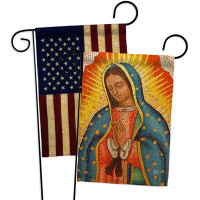 Ornament Collection Lady Of Guadalupe Garden Flags Pack Faith Religious Yard Banner 13 X 18.5 Inches Double-Sided Decora