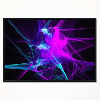Made in Canada - East Urban Home 'Purple Glowing Ball of Smoke' Framed Graphic Art Print on Wrapped Canvas