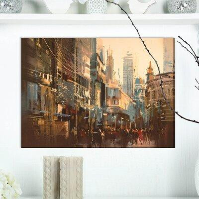 East Urban Home 'Vintage Town' Oil Painting Print on Wrapped Canvas in Arts & Collectibles