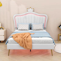 Latitude Run® Upholstered Bed with LED Lights