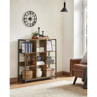 Rubbermaid Bookshelf, Bookcase, 9 Cubes Storage Organizer, Industrial Open Display Shelf, For Bedroom, Office, Living Ro