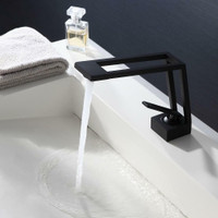 Creative Matte Black Single Hole Solid Brass Bathroom Faucet
