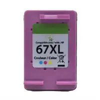 Compatible with HP 67XL (3YM58AN) Color Remanufactured EcoInk Ink Cartridge - 200 Copies