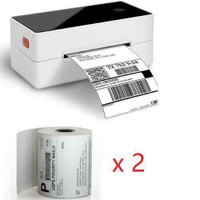Promotion! E-Commerce Thermal Label Printer + 2 rolls of 4 Inch X 6 Inch Universal Desktop Direct Thermal Labels(350/rol