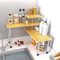 Rebrilliant 3 Tier Over The Sink Shelf, Kitchen Countertop Organizer, Bathroom Shelves, Space Saving Kitchen Spice Rack,