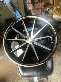 FOUR NEW 22 INCH FERRADA FR4 WHEELS -- BLACK MACHINED -- 5X115 SALE CHARGER / CHALLENGER