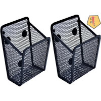 Inbox Zero 2 Pack Magnetic Pencil Pen Holder, Metal Mesh Basket Storage Organizer With Extra Strong Magnet To Hold Refri