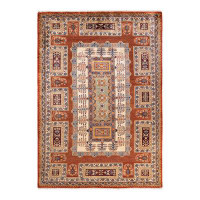 The Twillery Co. Hatch, One-Of-A-Kind Hand-Knotted Area Rug - Orange, 6'' 10" X 9'' 8"