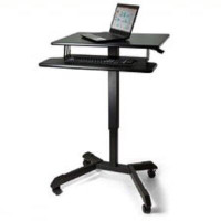 Inbox Zero Victor EAD05C56AB3D40F4BFC3C9D7F5033D94 High Rise Mobile Adjustable Standing Desk