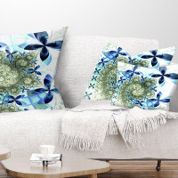 Made in Canada - East Urban Home Floral Fractal Flowers Lumbar Pillow