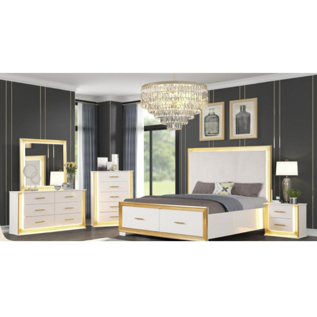 Modern Bedroom Set With Led Light!!Upto 60%OFF dans Lits et matelas  à Région de Mississauga/Peel - Image 4