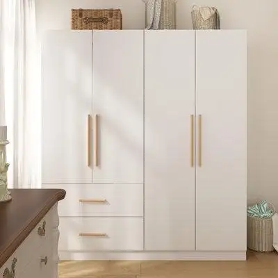 Latitude Run® 63''W Wardrobe With Drawers And Hanging Poles