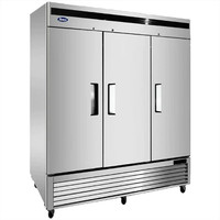 Atosa Triple Solid Door 82 Wide Stainless Steel Refrigerator