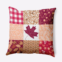 Bungalow Rose Printed Quilt Leaves Accent Pillow
