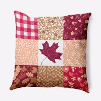 Bungalow Rose Printed Quilt Leaves Accent Pillow