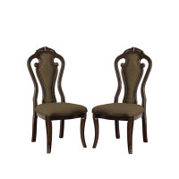 Darby Home Co Rosalina Linen Upholstered Side Chair in Brown
