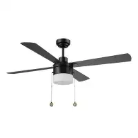 Ebern Designs 52'' Ceiling Fan with a pull chain , Light Kit Included, Work with stable and silent motor