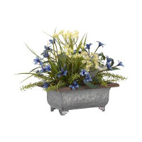 Ophelia & Co. Mixed Floral Arrangement in Rectangle Metal Planter