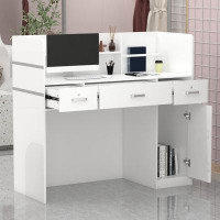 Latitude Run® Tyria Rectangular Wood Reception Desk
