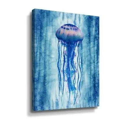 Highland Dunes Jellyfish Under The Ocean Sea World Magic III - Print on Canvas