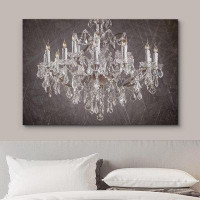 IDEA4WALL Grunge Paint Stroke Silver Crystal Chandelier Decor Light Contemporary Relax Calm