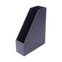 Latitude Run® MOOG Paper Storage Desk- Desk Organizer Wood- Leather Magazines Holder- File Organizer- Magazines Holder-