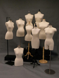 BUSTE DE COUTURE AVEC BASE NEUF ET USAGÉ / COUTURE BUST WITH STAND MANNEQUIN NEW AND USED, MEILLEUR PRIX GARANTI