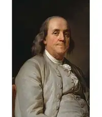 Buyenlarge Portrait Benjamin Franklin by Joseph-Siffrede Duplessis - Print