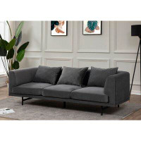 Latitude Run® Joscelynn 89.8" Velvet Round Arm Sofa with Reversible Cushions