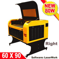 6090 CO2 Laser Engraving Cutting Machine 80W Laser Tube DSP controller #130154