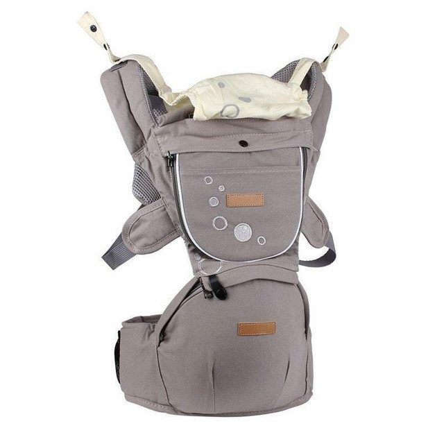 Baby Carrier with Hip Seat for Newborns, Babies & Toddlers - Grey - Ship in Canada in Other - Image 3