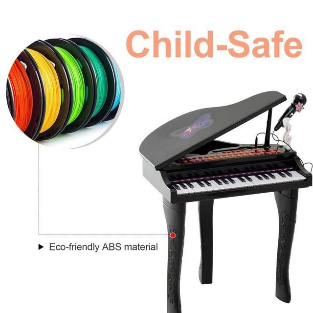 MINI ELECTRONIC MUSICAL PIANO 37 KEY KEYBOARD MULTIFUNCTION KIDS TOY WITH MICROPHONE STOOL in Toys & Games - Image 4