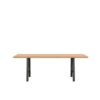 17 Stories Walnut Dining Table A Legs
