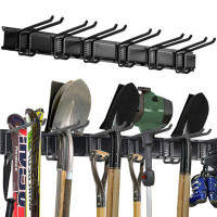 Color of the face home Wall Mount Tool Storage Rack, Heavy Duty Garage Storage Tool Organizer, Garden Tool Wall Hooks An
