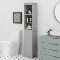 Farm on table Tall Bathroom Cabinet, Freestanding Storage Cabinet with Drawer, Adjustable Shelf
