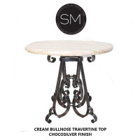 Mexports by Susana Molina Counter Height Iron Pedestal Dining Table