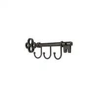 Wildon Home® Wildon Home® Classic Key Design Wall Mounted Hook Rack With 3 Hooks – Black
