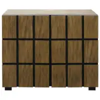 Loon Peak Darnee - Two Door Dimensional Squares Wooden Cabinet - 40In W. X 34In Ht. X 16In D.