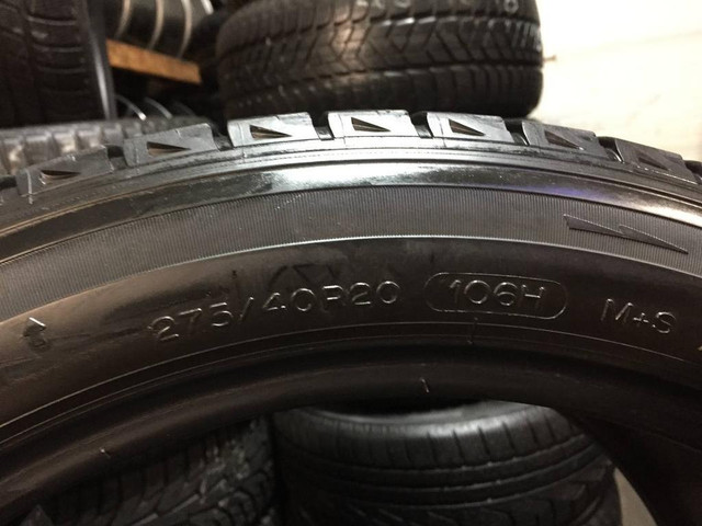 20 inch SET OF 4 USED WINTER TIRES 275/40R20 106H MICHELIN LATITUDE X-ICE XI2 TREAD 85% in Tires & Rims in Ontario - Image 4