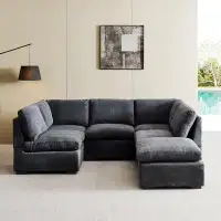 14 Karat Home Inc. 9 6 - Piece Upholstered Sectional