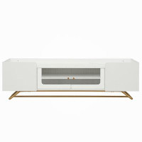Mercer41 63.07'' Faux Marble Top Console Table,Tv Stand,Entertainment Centre for TVs Up to 65"