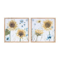 August Grove Framed Sunflower Floral Print (Set of 2)
