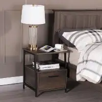 17 Stories End Table Nightstand With Storage Drawer