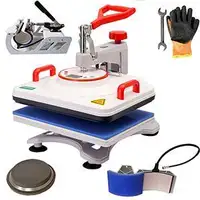Used Multifunctional Professional Digital 5in1 Heat Press Machine Sublimation Transfer 110V#110394