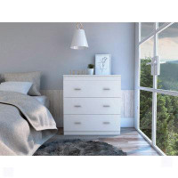 Ebern Designs Three Drawer Dresser With Superior Top And Handles