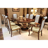 Infinity Furniture Import 8-person Antique Gold Dining Set