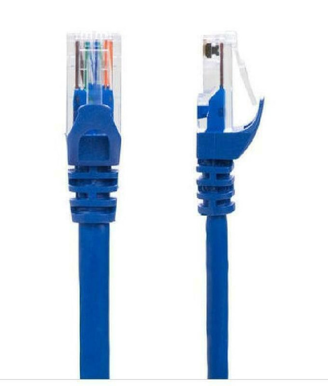 6 ft. Blue High Quality Cat5e 350MHz UTP 24AWG RJ45 Ethernet Network Cable - Blue in Networking in West Island