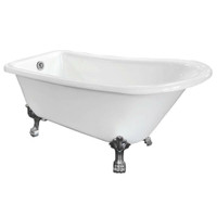 London – 59 in or 69 in High Back Acrylic Clawfoot Tub ( Gold, Matte Black, Polished Chrome & White )