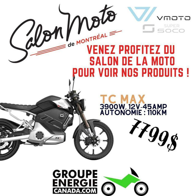 Venez voir notre moto électrique la TC MAX Signé DUCATTI  lors du Salon de la MOTO 2024 ! in Other in Laval / North Shore