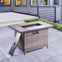 Arlmont & Co. Remeika Outdoor Fire Pit Table